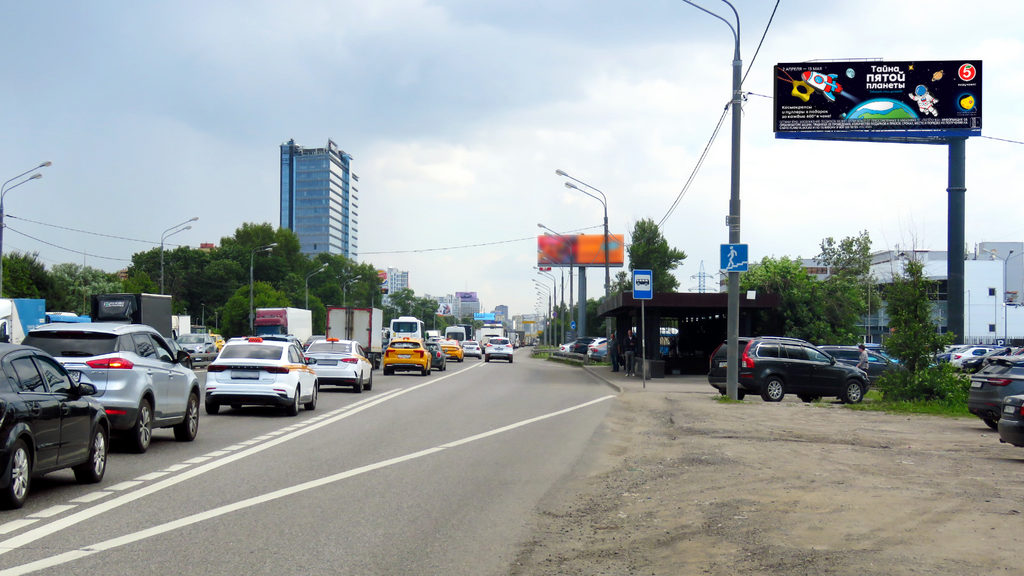 Рекламная конструкция Ленинградское шоссе 21км+170м (2км+470м от МКАД) Слева (Фото)