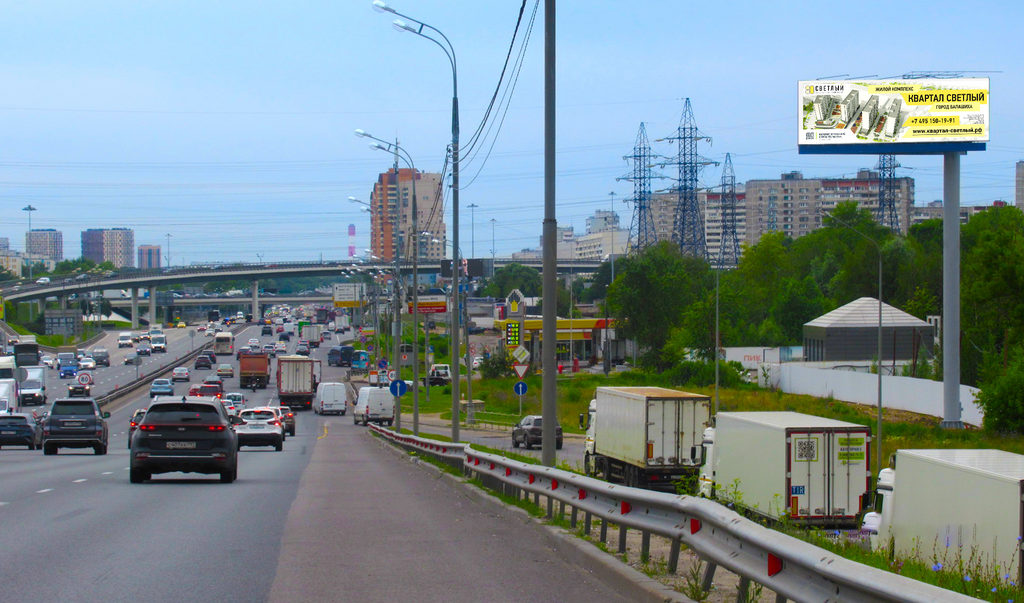 Рекламная конструкция Горьковское шоссе 15км+770м (0км+770м от МКАД) Слева (Фото)